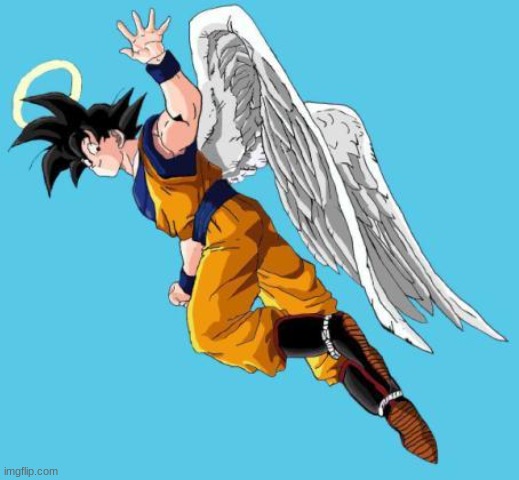 angel goku | image tagged in angel goku | made w/ Imgflip meme maker