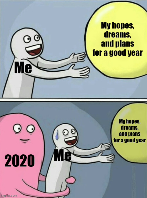 2020 sucked y'all | My hopes, dreams, and plans for a good year; Me; My hopes, dreams, and plans for a good year; 2020; Me | image tagged in memes,2020 sucked,rona virus,things went downhill quick,here's hoping 2021 is better,somehow doubt it | made w/ Imgflip meme maker