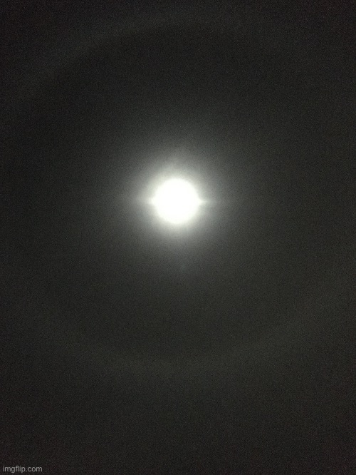 Taking a picture at the moon making rings | made w/ Imgflip meme maker