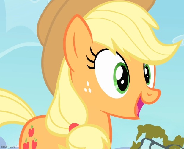 applejack's happy face | image tagged in applejack's happy face | made w/ Imgflip meme maker