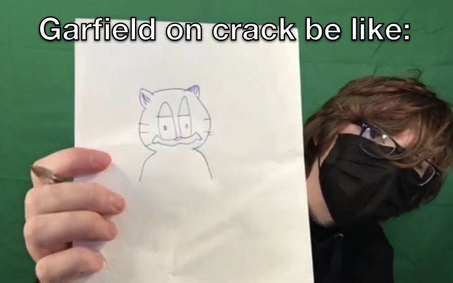 Hazel Nuggetles Garfield on crack meme Blank Meme Template