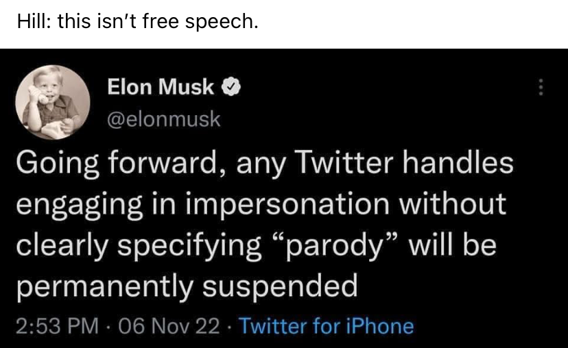 Elon Musk anti-free speech Blank Meme Template