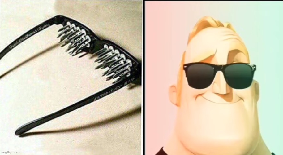 Unsee glasses Mr. Incredible | image tagged in unsee glasses | made w/ Imgflip meme maker