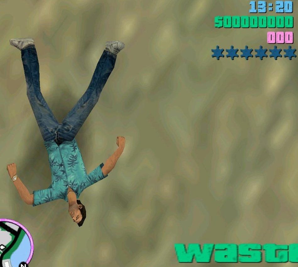 High Quality GTA Vice City Wasted Blank Meme Template