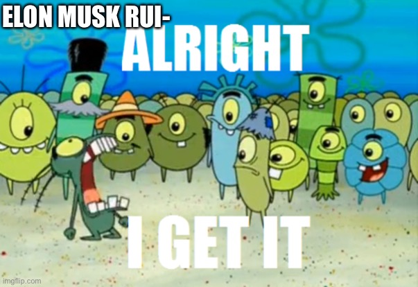 Alright I get It | ELON MUSK RUI- | image tagged in alright i get it | made w/ Imgflip meme maker