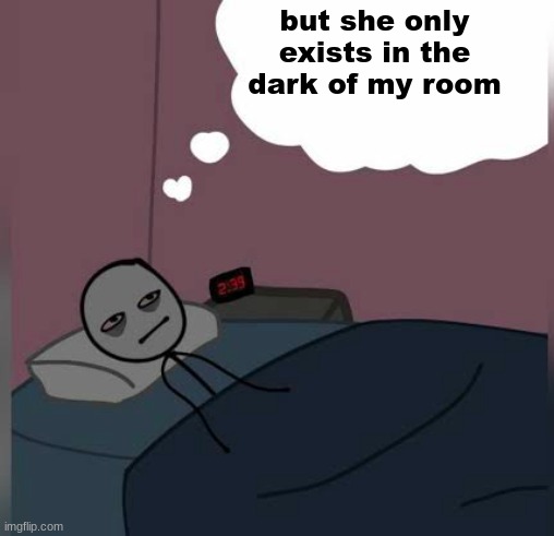 pov: me when | but she only exists in the dark of my room | image tagged in pov me when | made w/ Imgflip meme maker