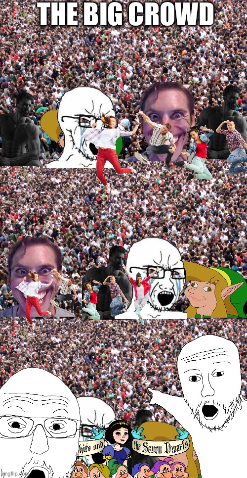 if you want to add more | THE BIG CROWD | image tagged in crowd of people,the big crown,people,stadium | made w/ Imgflip meme maker