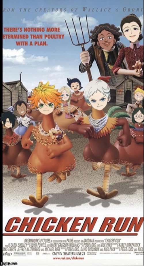 Chicken Neverland | image tagged in the promised neverland,chicken run | made w/ Imgflip meme maker