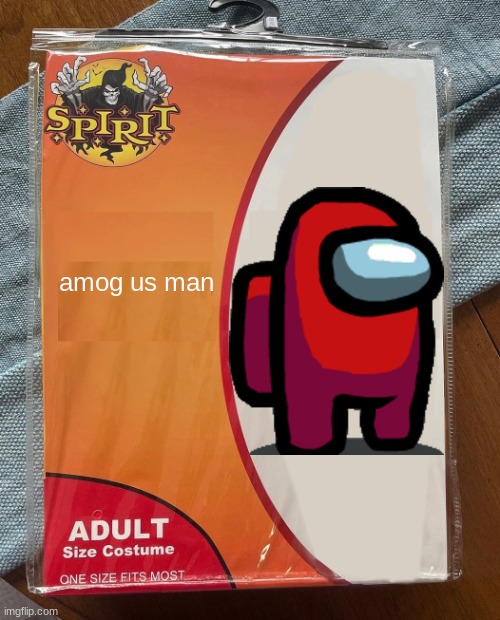red is still sus | amog us man | image tagged in spirit halloween,red is sus,red | made w/ Imgflip meme maker