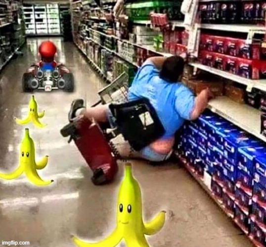 bro needs help XD | image tagged in mario kart - assisted living edition | made w/ Imgflip meme maker