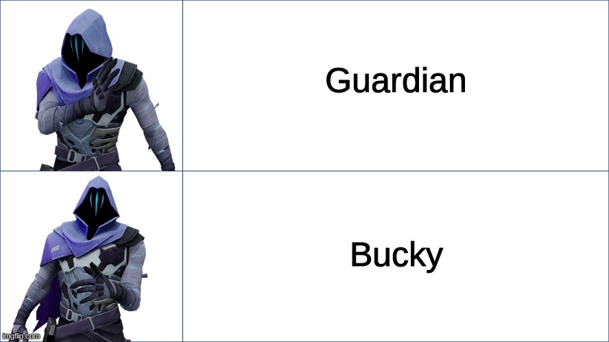 The Bucky | Guardian; Bucky | image tagged in omen meme | made w/ Imgflip meme maker