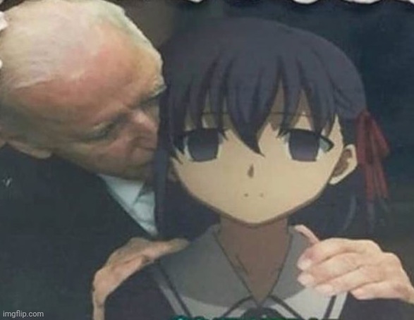 Joe Biden Sniffing Anime Girl | image tagged in joe biden sniffing anime girl | made w/ Imgflip meme maker