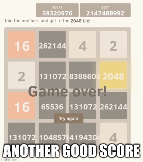 ANOTHER GOOD SCORE | made w/ Imgflip meme maker