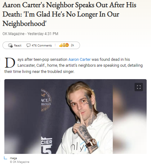 High Quality Aaron Carter death Blank Meme Template