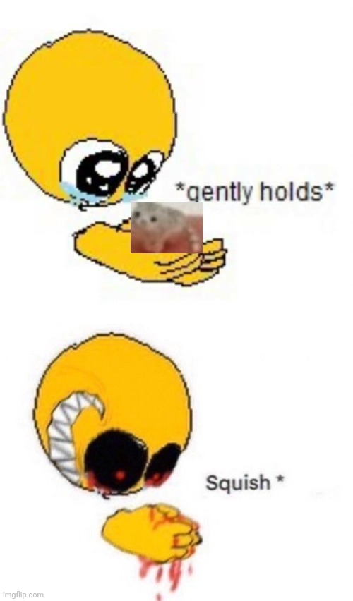 Gently holds squish | image tagged in gently holds squish | made w/ Imgflip meme maker