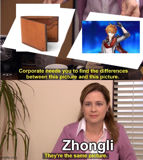 Similar? | Zhongli | image tagged in memes,they're the same picture | made w/ Imgflip meme maker