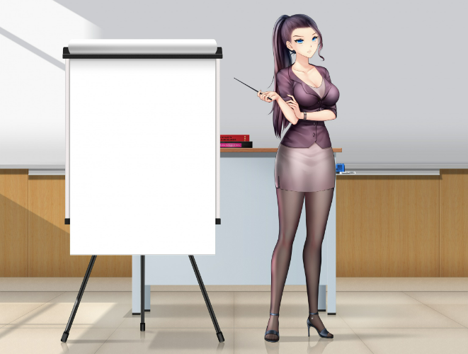 Hot Anime Lady Presentation fixed textboxes Blank Template  Imgflip