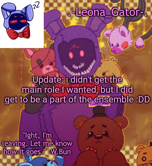 So I'll get to do a bit of singing | Update: i didn't get the main role I wanted, but I did get to be a part of the ensemble :DD | image tagged in my favorite bunny boi temp | made w/ Imgflip meme maker
