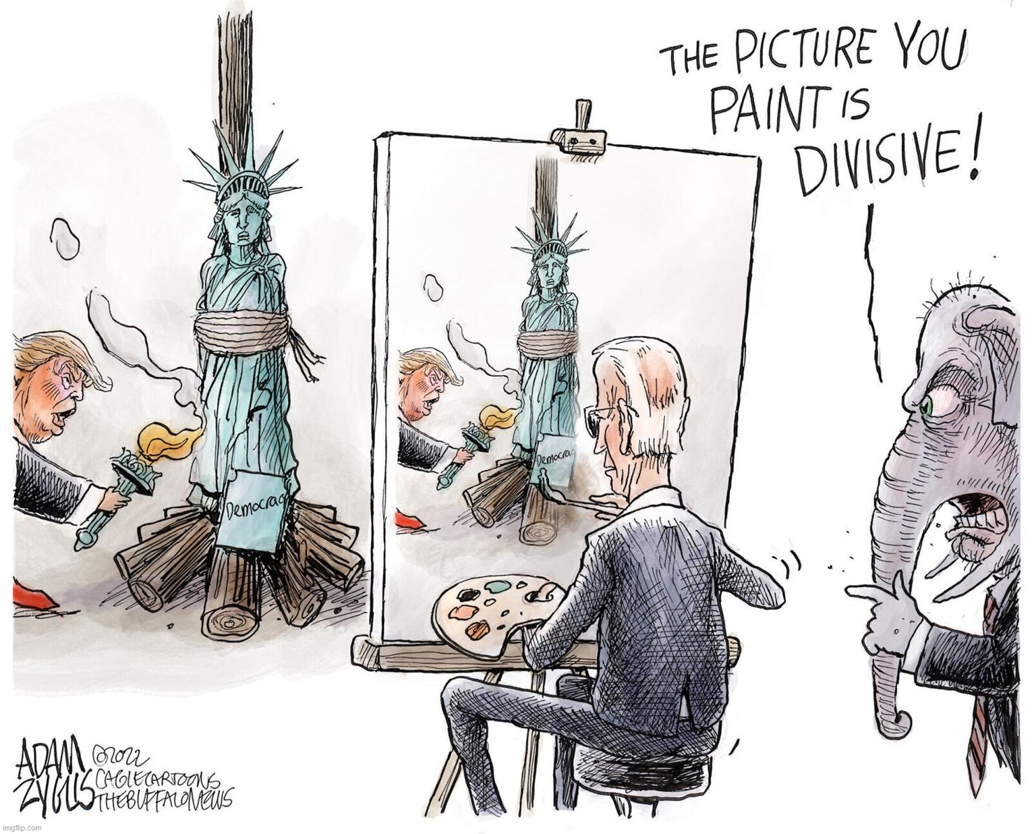 Joe Biden paints a divisive picture | image tagged in joe biden paints a divisive picture | made w/ Imgflip meme maker