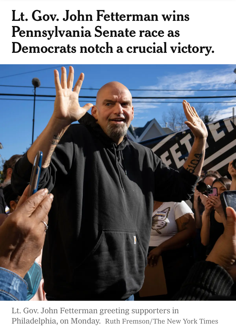 High Quality John Fetterman wins Blank Meme Template