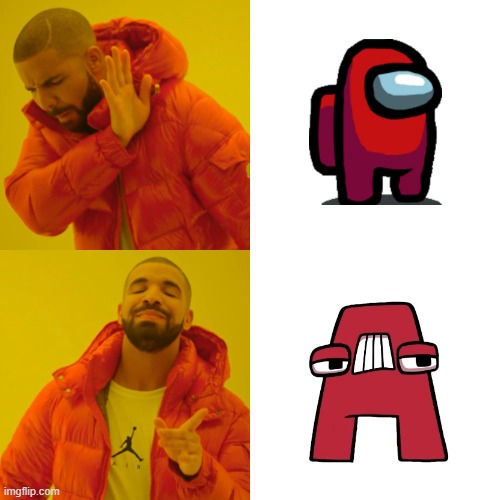 Which one is da sus? | image tagged in memes,drake hotline bling | made w/ Imgflip meme maker