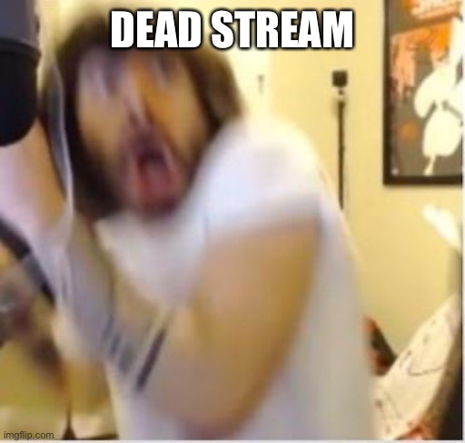 Scared cr1tikal | DEAD STREAM | image tagged in scared cr1tikal | made w/ Imgflip meme maker