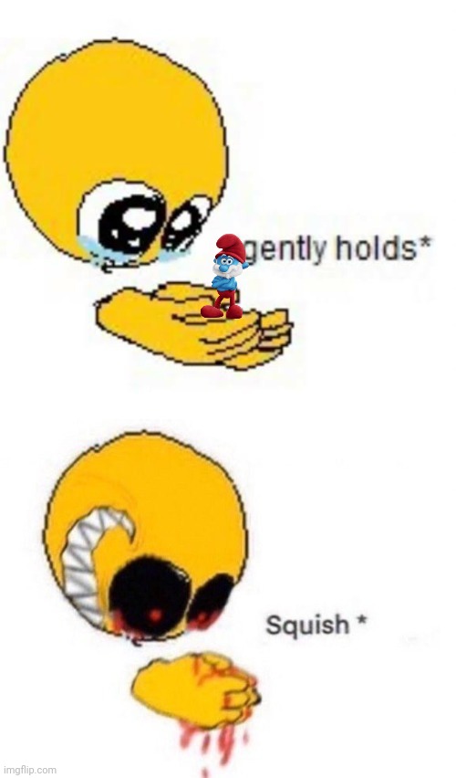 Gently holds squish | image tagged in gently holds squish | made w/ Imgflip meme maker