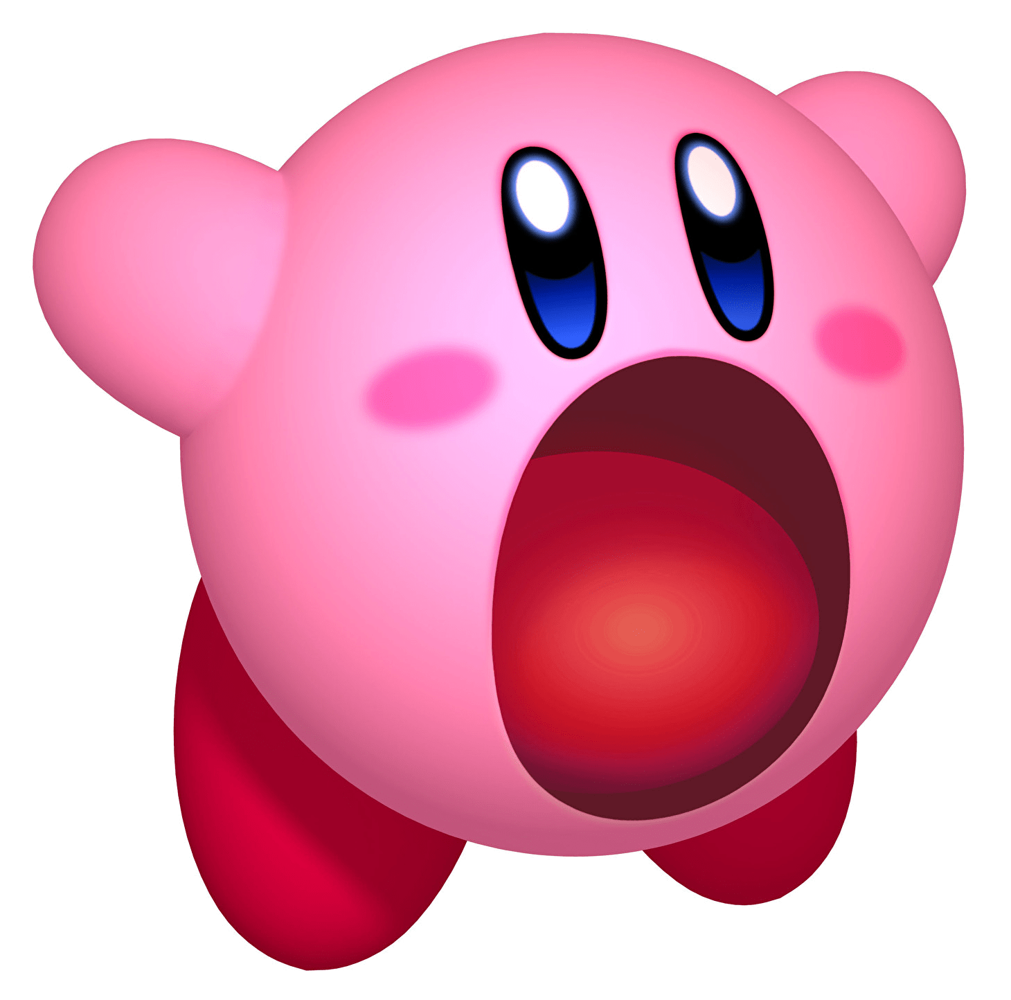 High Quality Kirby's mouth is open Blank Meme Template