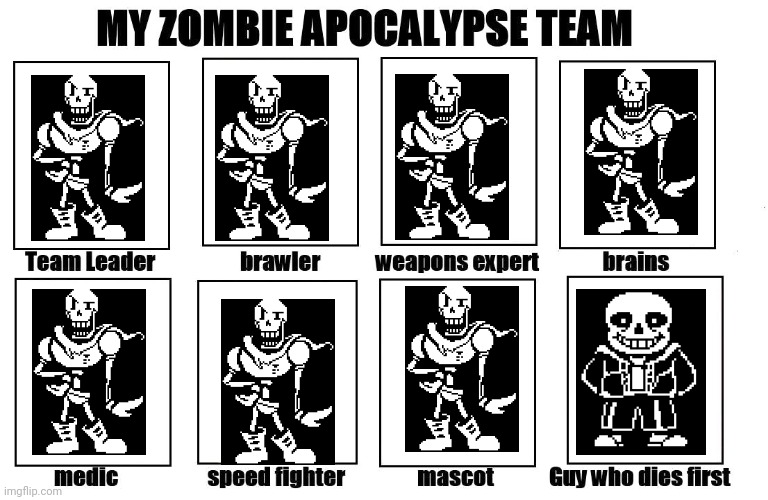 I only need him (and him as a sacrifice) | image tagged in my zombie apocalypse team | made w/ Imgflip meme maker