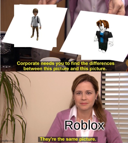Rthro is creepy | Roblox | image tagged in memes,they're the same picture | made w/ Imgflip meme maker
