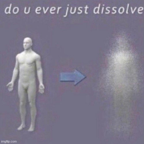 Dissolving | image tagged in dissolving | made w/ Imgflip meme maker