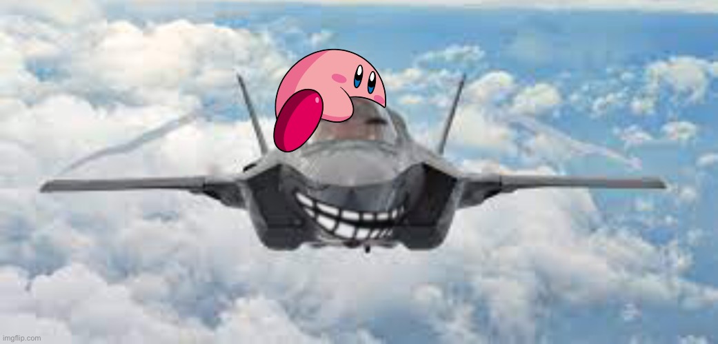 the kirb | image tagged in faceman s f-22 template | made w/ Imgflip meme maker