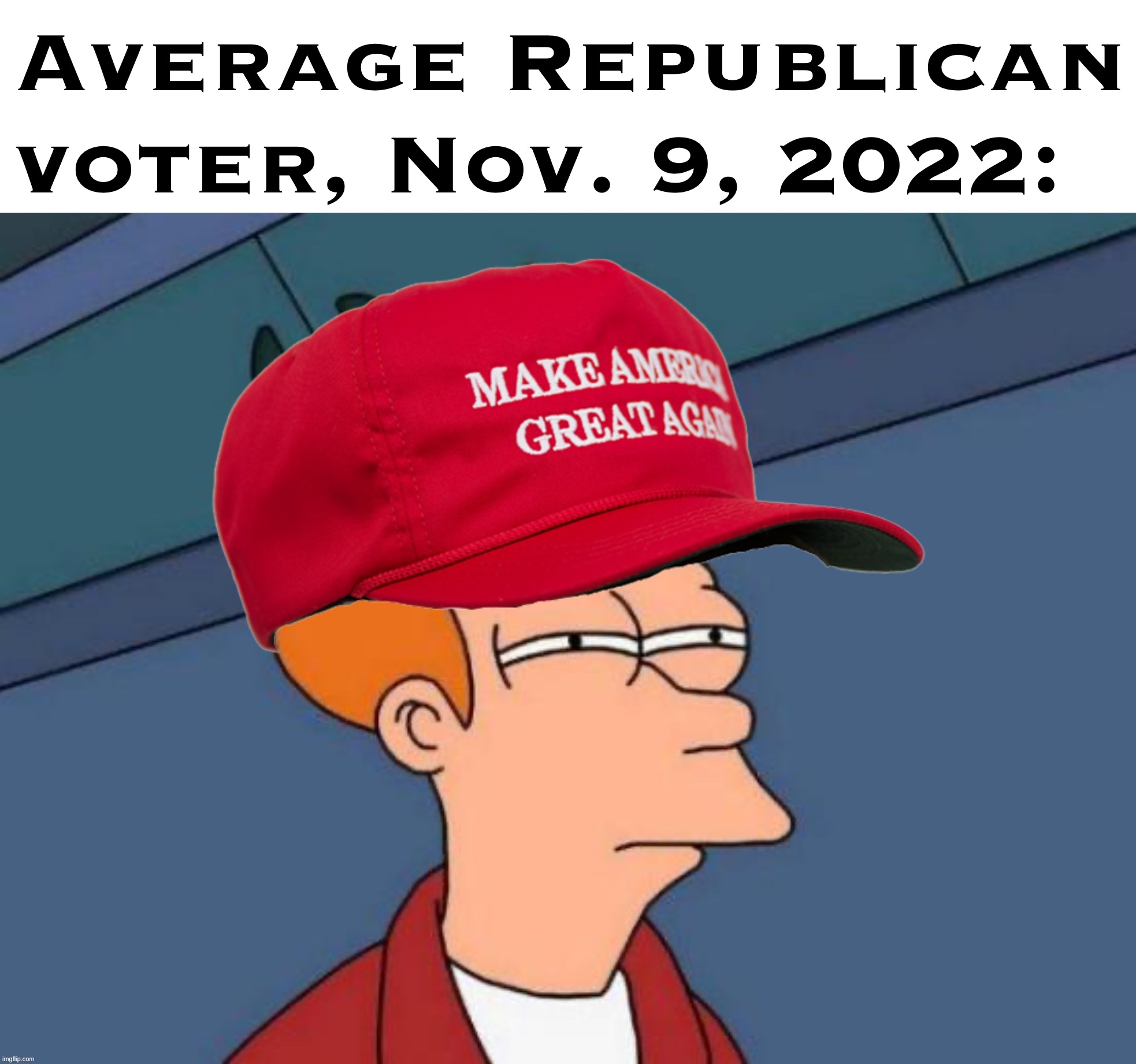 I ordered a red wave. Where’s my red wave? Can I speak to the manager? | Average Republican voter, Nov. 9, 2022: | image tagged in maga futurama fry,midterms,republicans,2022,the day after,election day | made w/ Imgflip meme maker