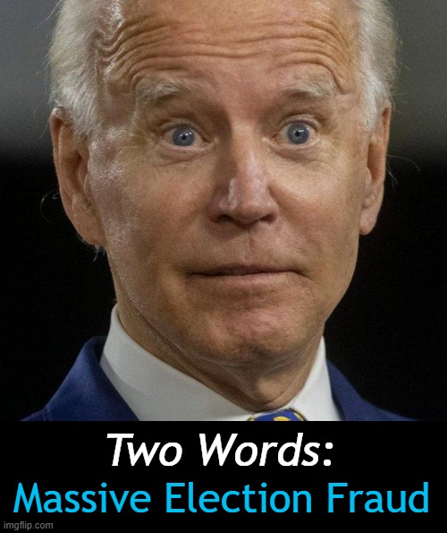 Oops, We Did It Again. Let's See Consequences This Time. | Massive Election Fraud; Two Words: | image tagged in politics,democrats,political humor,joe biden,voter fraud,elections | made w/ Imgflip meme maker