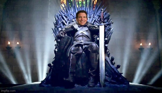 DeSantis’s turn? | image tagged in iron throne | made w/ Imgflip meme maker