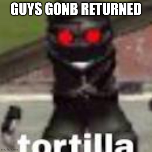 tortilla | GUYS GONB RETURNED | image tagged in tortilla | made w/ Imgflip meme maker