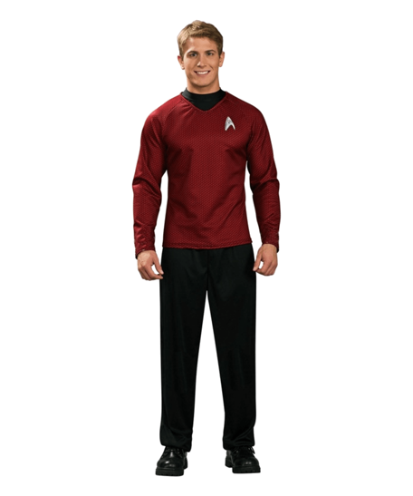 High Quality Star Trek Red Shirt Security Officer Transparent Background Blank Meme Template