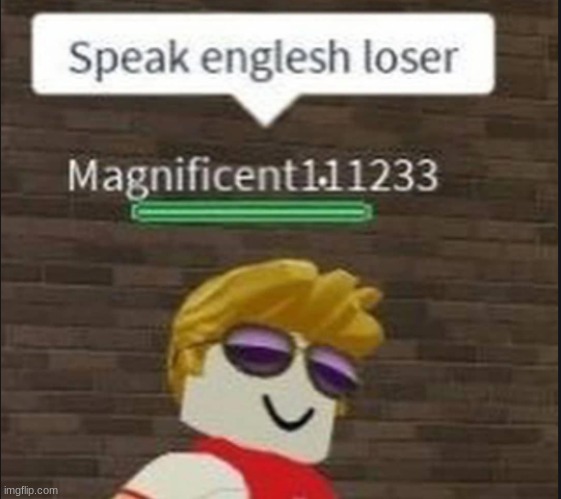 Speak english loser | image tagged in speak english loser | made w/ Imgflip meme maker