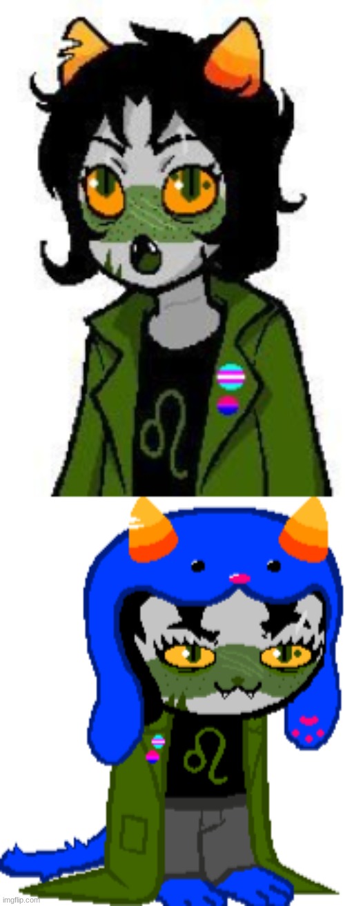 I made some Nepeta sprite edits. | made w/ Imgflip meme maker