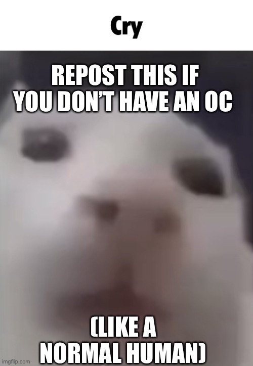 E | REPOST THIS IF YOU DON’T HAVE AN OC; (LIKE A NORMAL HUMAN) | image tagged in e | made w/ Imgflip meme maker