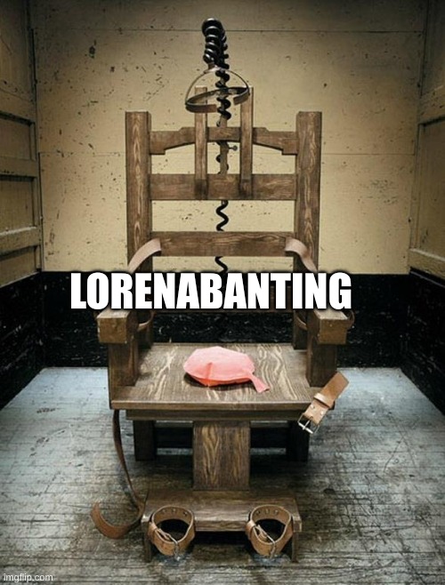 you are now sentenced to 100 years in heaven | LORENABANTING | image tagged in electric chair,post-war | made w/ Imgflip meme maker