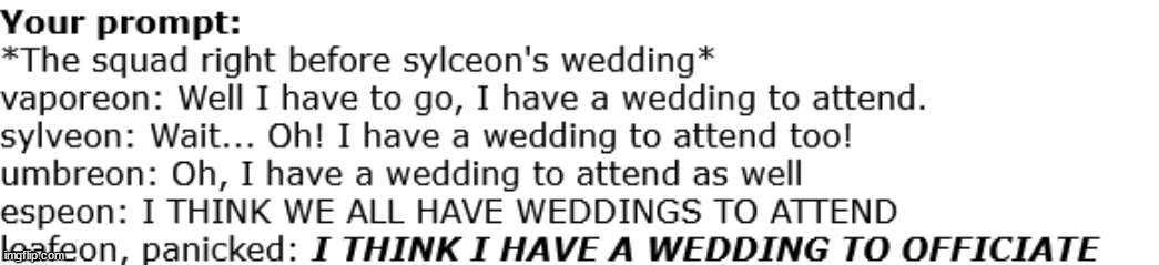 bruh sylceon is getting married to sar omg | made w/ Imgflip meme maker