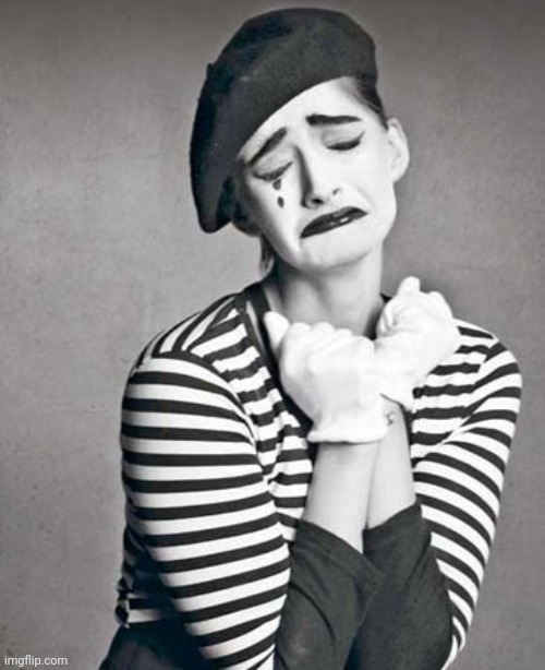 sad mime | image tagged in sad mime | made w/ Imgflip meme maker