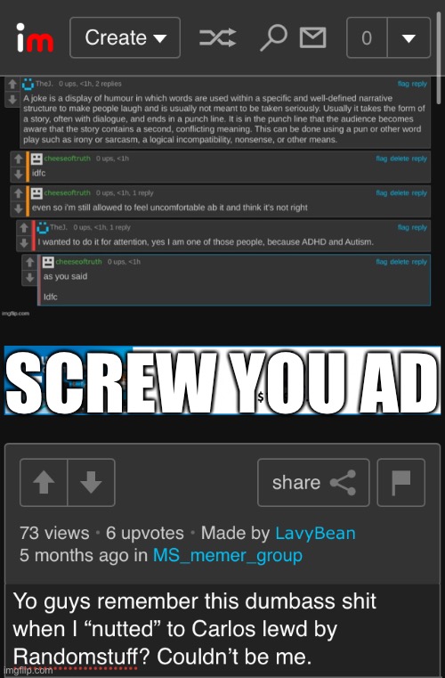 SCREW YOU AD | made w/ Imgflip meme maker