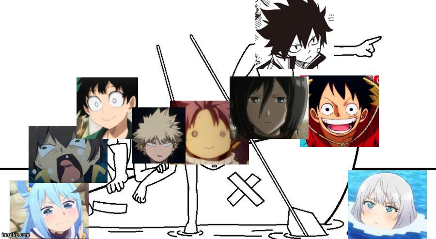 How I Imagined It (That Took a While To Make) | image tagged in people on a boat,anime | made w/ Imgflip meme maker