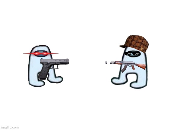 AMOGUS VS AMOGUS | image tagged in blank white template | made w/ Imgflip meme maker