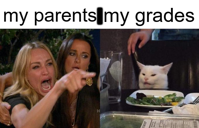 High Quality MY FRIGGIN GRADES VS MY PARENTS Blank Meme Template