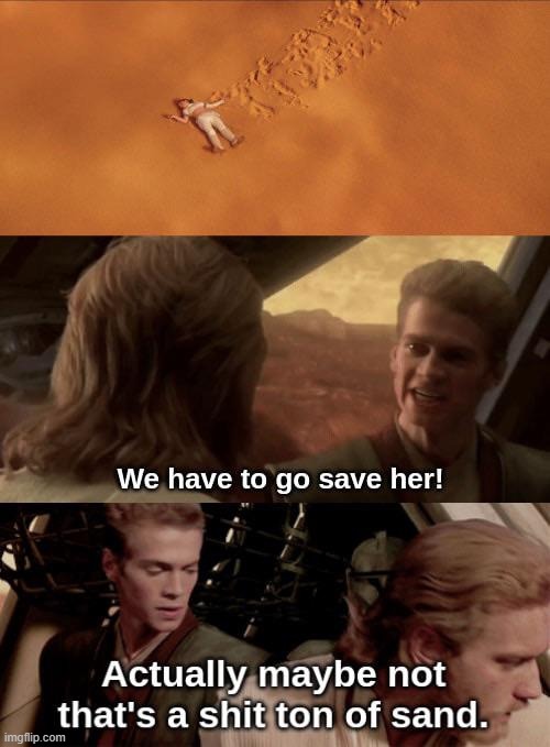 I Hate Sand | image tagged in anakin skywalker | made w/ Imgflip meme maker