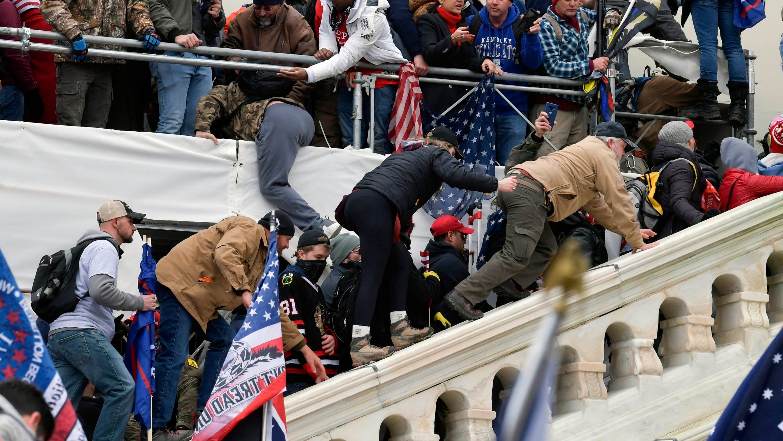 High Quality Republicans stopping violence in America - capitol riot Blank Meme Template