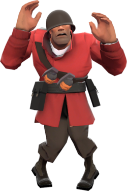 High Quality Soldier Scared TF2 Blank Meme Template